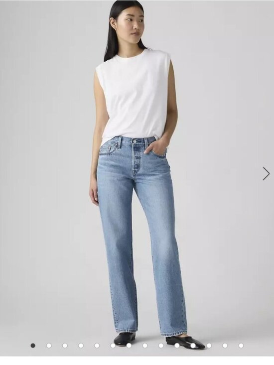 Levi's Denim - Levi's 501 90s Light Blue Straight-Leg Jeans